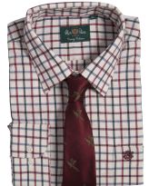 Alain Paine Ilkley Country Shirt Red/Navy
