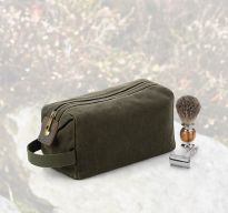Heritage Waxed Canvas Washbag - Olive