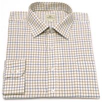 Hoggs of Fife Tattersall Shirt - Navy/Olive