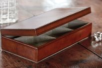 Leather Cufflink Box