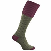 Dorset Contrast Cotton Shooting Socks Port