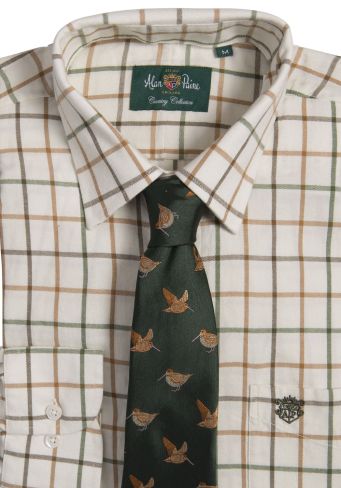 Alan Paine Ilkley Wide Check Shirt - Olive