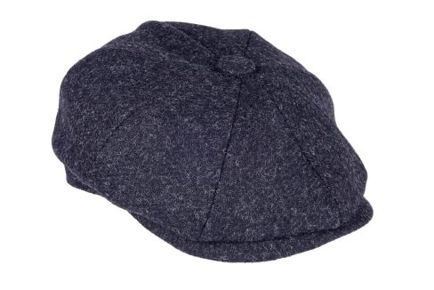 Twill Tweed 8 Piece Cap - BK