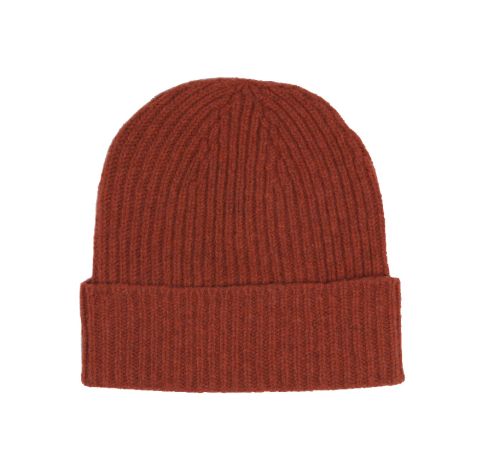 Ladies Lambswool Beanie - Rust