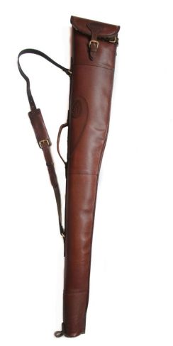 Leather Gunslip with Contrast Trim Brandy