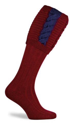 Governor Shooting Socks Burgundy/Navy