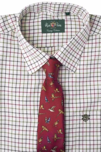 Alan Paine Ilkley Country Shirt by Alan Paine - Green/Burgundy
