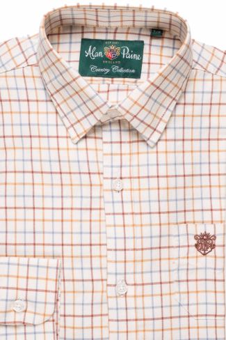 Alan Paine Kids Ilkley Shirt - Brown Check