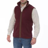 Alan Paine Aylsham Gents Fleece Gilet - Bordeaux