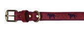 Terrier Design Dog Collar Red