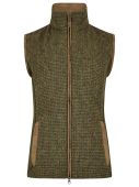 Dubarry Juniper Quilted Tweed Gilet with knitted panels Heath