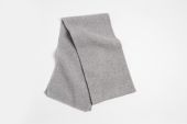 Cashmere Ribbed Scarf -Light Grey
