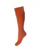 Ladies Lady Rannoch Shooting Socks & Garters  Burnt Orange