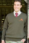Quiltknit Shooting Sweater With Pheasant