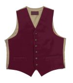 Bepton Moleskin Waistcoat - Burgundy