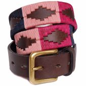 Ladies Polo Belt - Navy/Salmon/Magenta