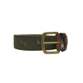 Silk and Leather Webbing Belt Partridge