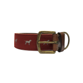 Silk and Leather Webbing Belt Dog