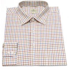 Hoggs of Fife Tattersall Shirt - Wine/Blue/Green