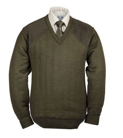 Quiltknit Double Layer Sweater V Neck