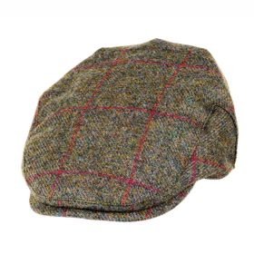 Chapman Tweed Flat Cap Brown/Red Check