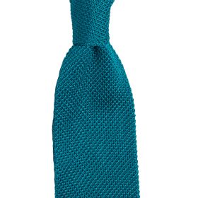 Knitted Silk Tie Turquoise