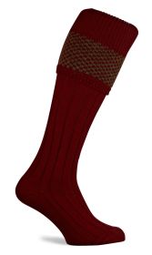 Balfour Shooting Socks Burgundy/Olive