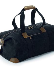 Heritage Waxed Canvas Holdall - Black