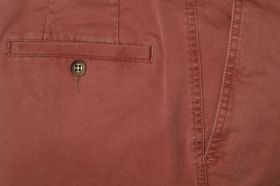 Stretched Cotton Chinos - Brick