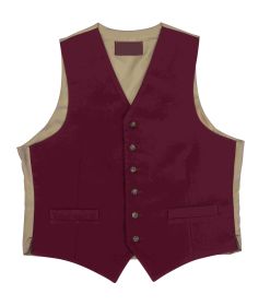 Bepton Moleskin Waistcoat - Burgundy