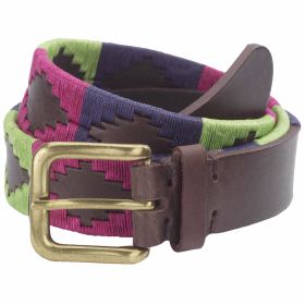 Ladies Polo Belt - Berry/Navy/Green